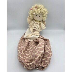 Vtg Bag Lady Angel Doll Plastic Grocery Sack  Dispenser Storage Holder Handmade